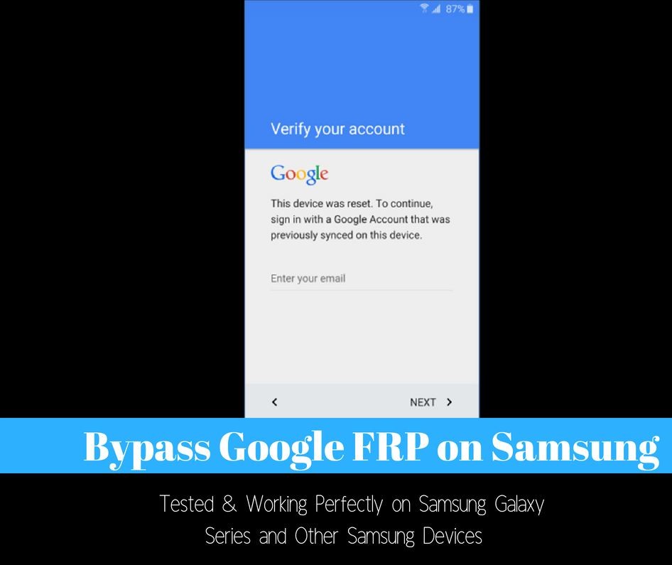 Bypass Google FRP on Samsung